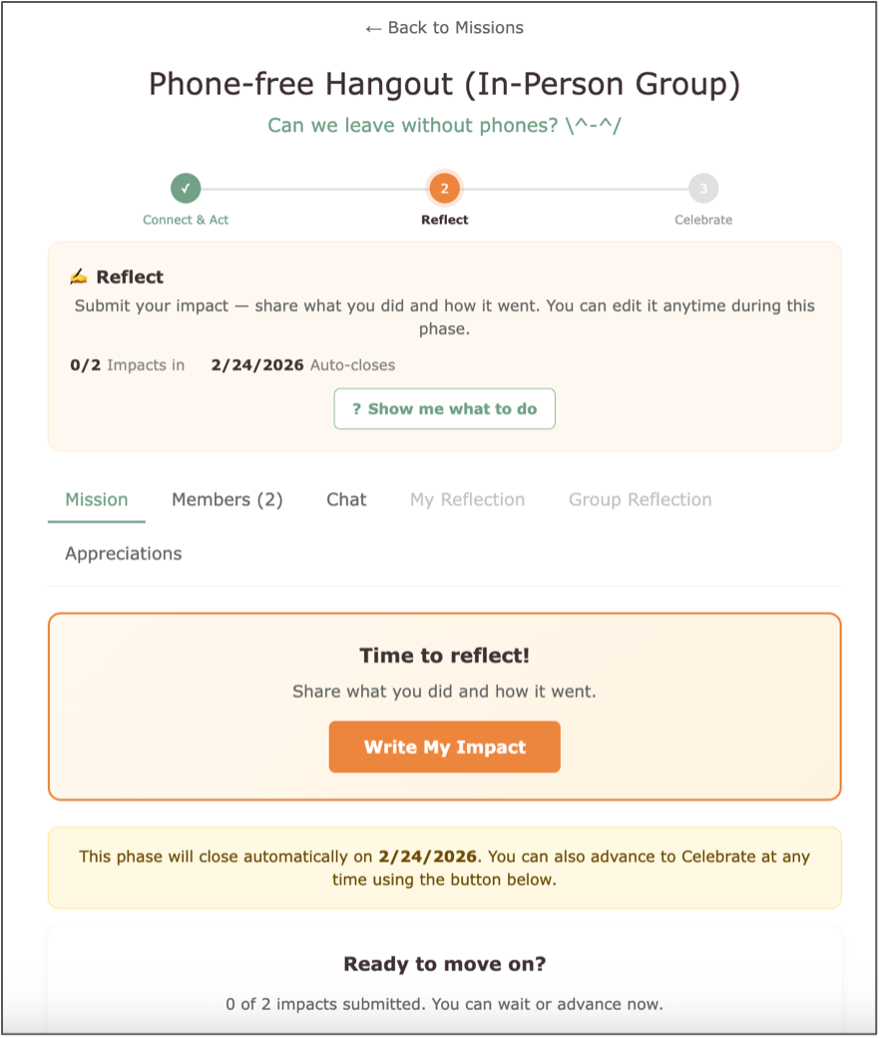 Group Mission Lead View